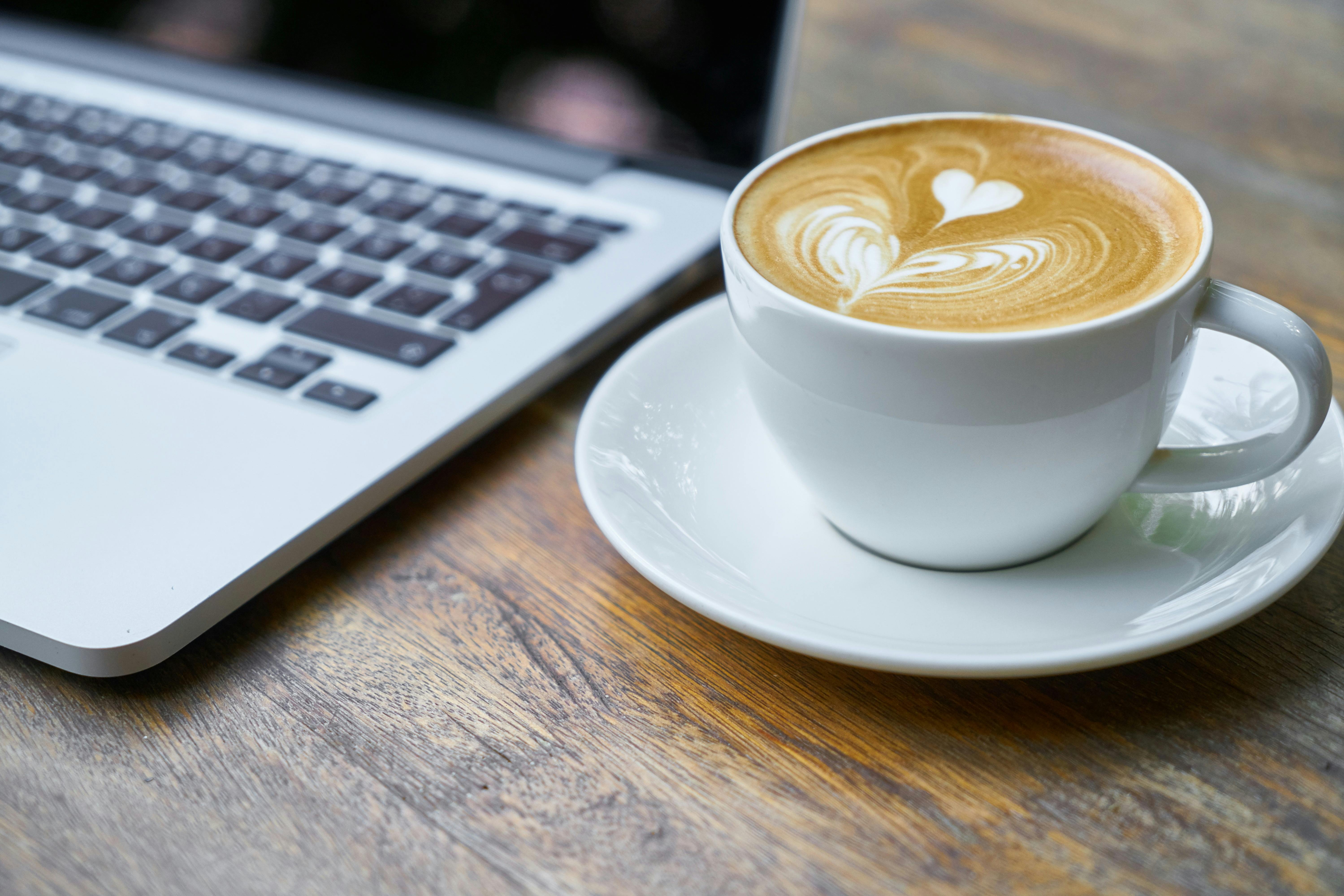 Coffee and laptop - refreshing your day